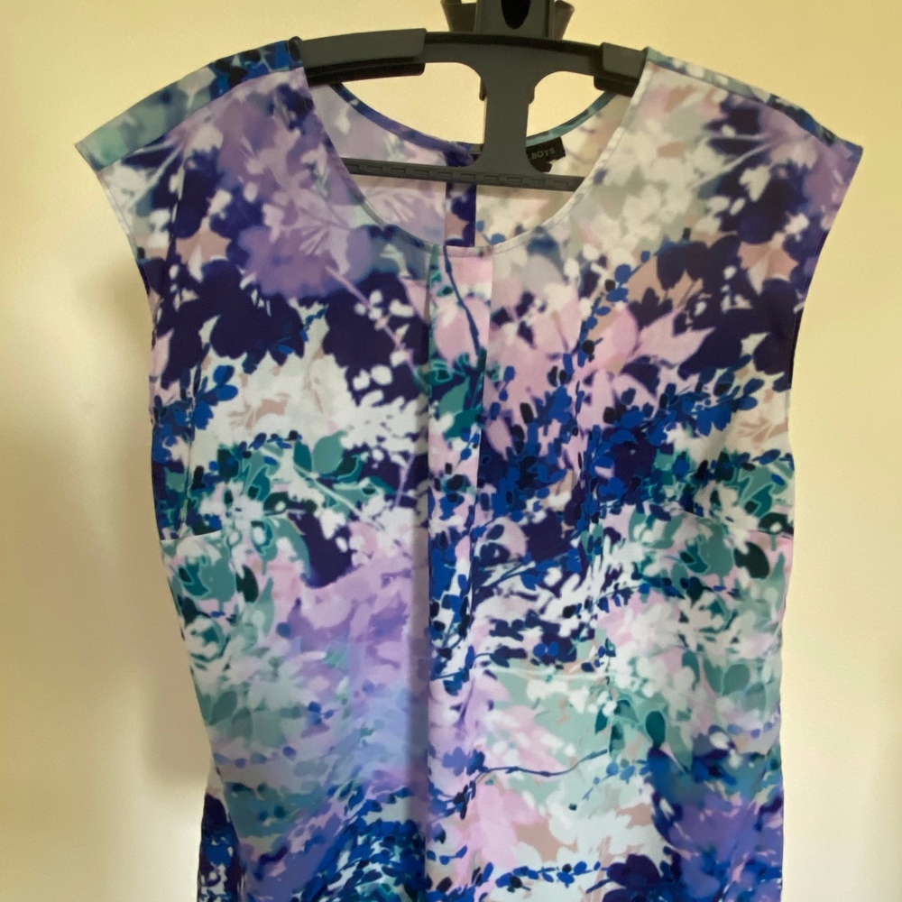 Talbots Purple Patterned Blouse